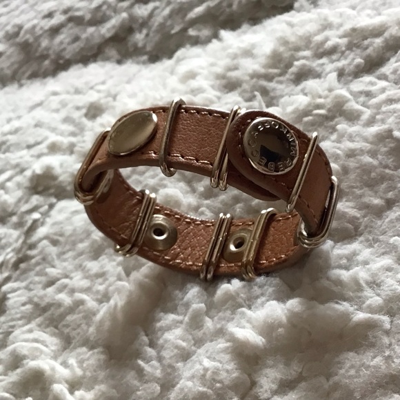 Rebecca Minkoff Leather Stud and Loop Wristband with Snap Closure - Picture 4 of 6